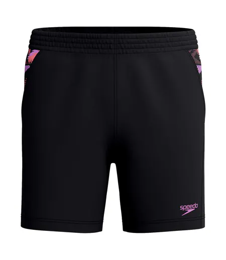 Mens Xpress Lite Panel Swim Shorts Black Purple Speedo