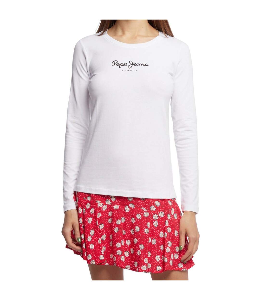 T-shirt Manches Longues Femme Blanc Pepe Jeans-2