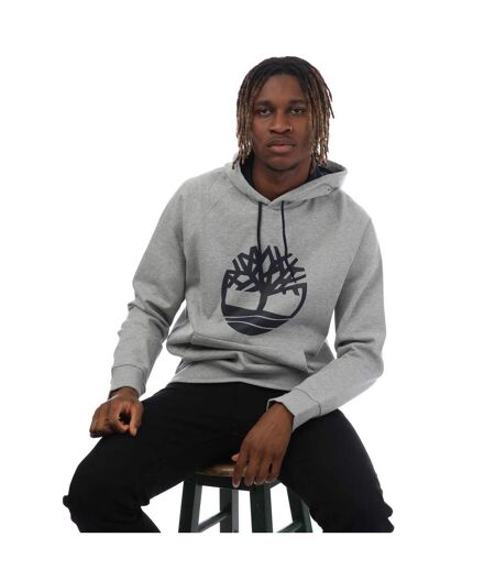 Mens Kennebec River Tree Logo Hoodie Grey Heather Timberland