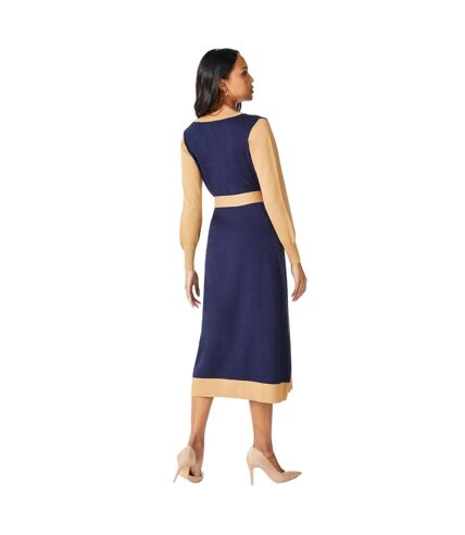 Robe mi-longue femme bleu marine Principles