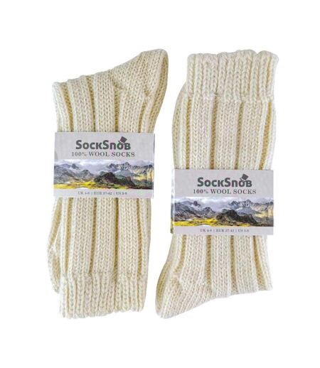 Chaussettes de Lit Femme 100% Laine Chaudes Tricot