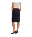 Womens/ladies Vileah Virgin Wool Pencil Skirt Dark Blue Boss-3