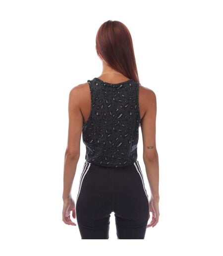Haut Court Style Imprimé Animal Essentials Femme Gris Noir Adidas