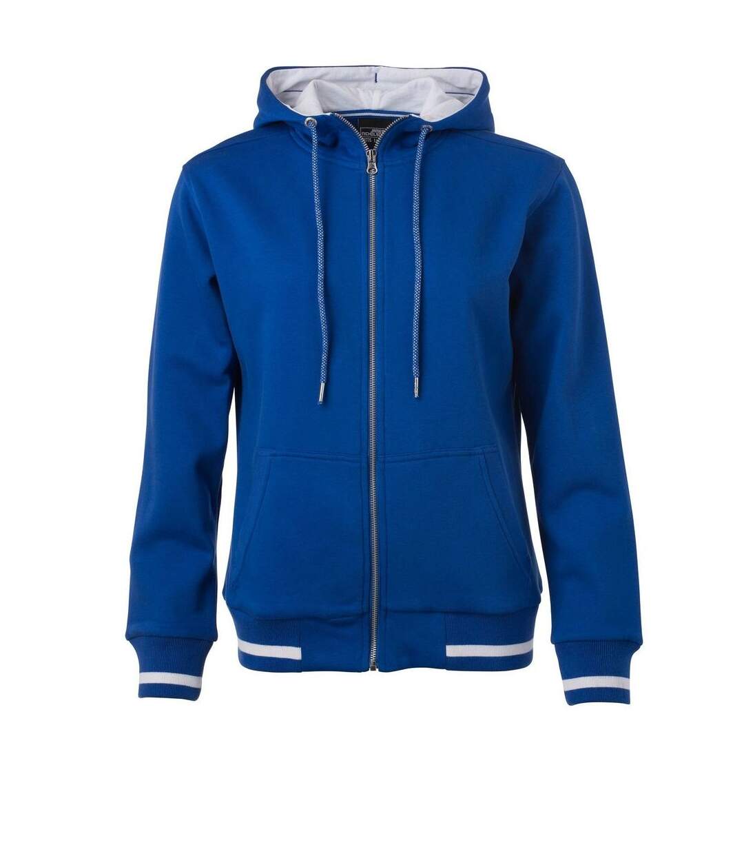 Veste sweat zippée à capuche - Femme - JN775 - bleu roi-1