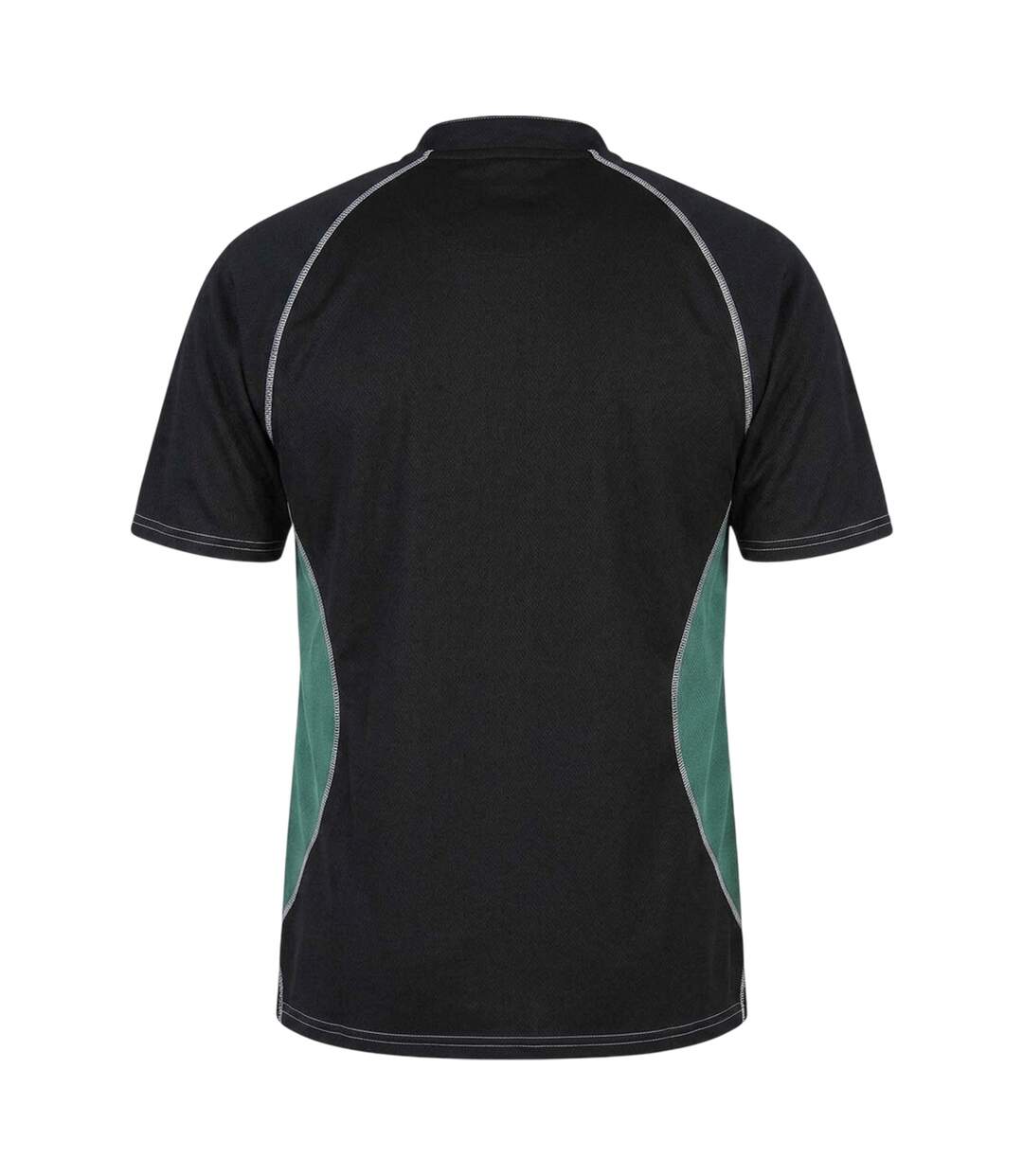 Haut De Rugby Manches Raglan Motif/style Panneau Contrasté Homme Noir Vert Gilbert-2