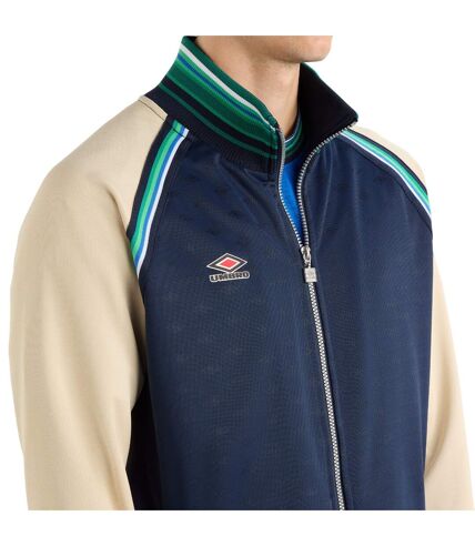 Mens monogram anthem jacket dark navy/fog/peppermint green Umbro