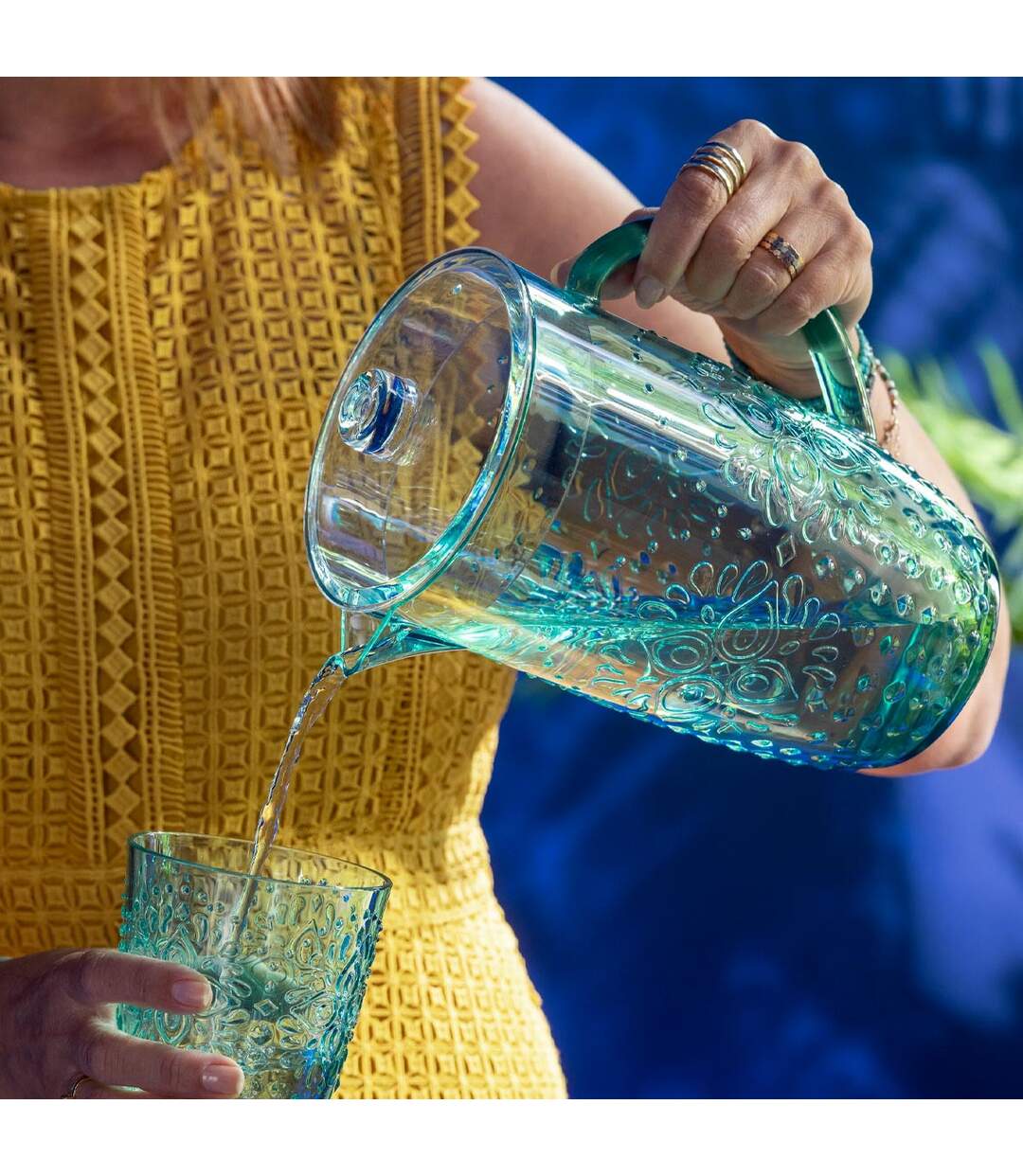 Carafe Réutilisable Barbra 2,5L Bleu Aqua-4