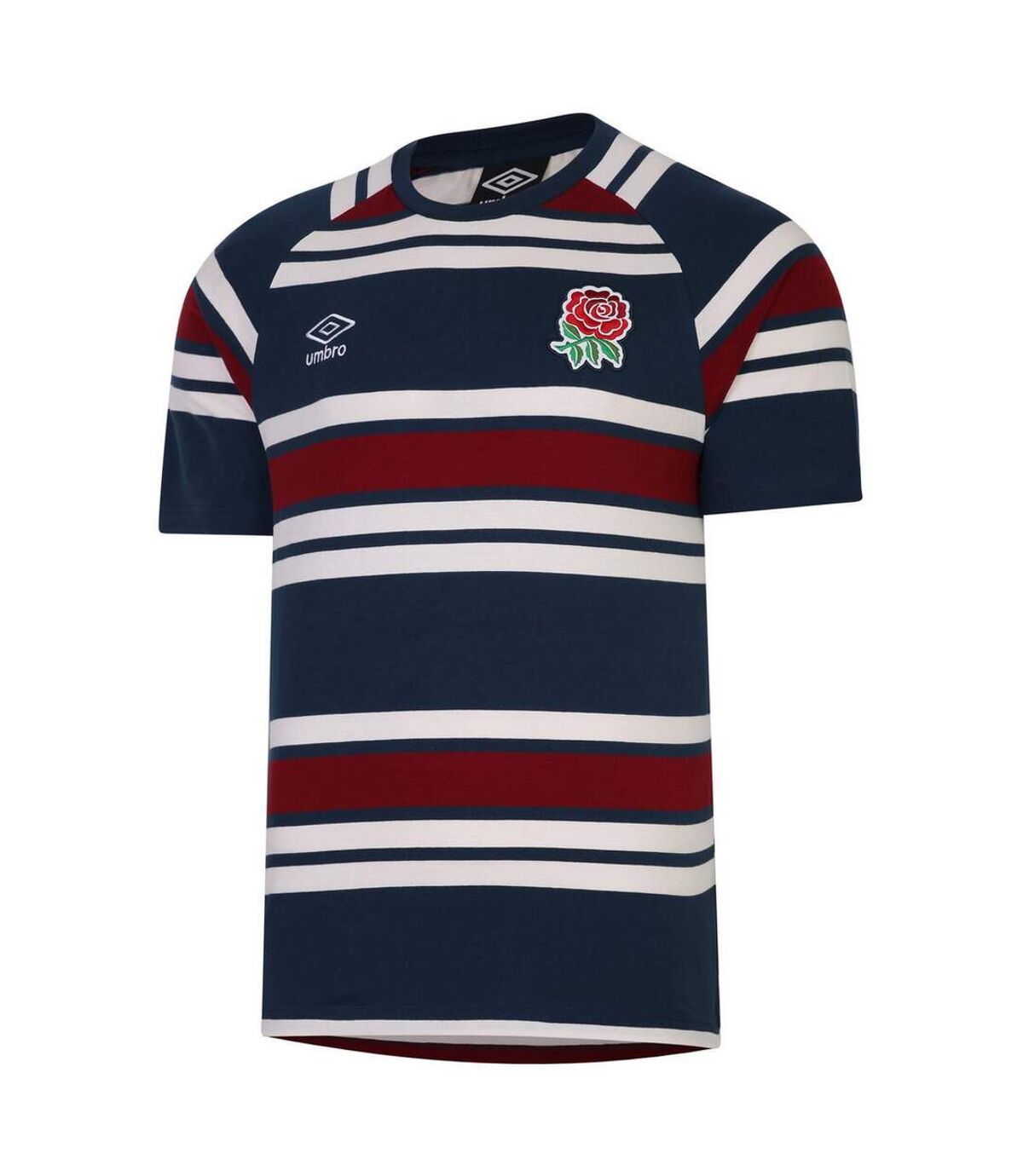 England Rugby Mens Classic Umbro T-Shirt (Moonlight/Cloud Dancer/Rhubarb)