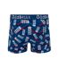 OddBalls Mens ODI Inspired England Cricket Boxer Shorts (Blue/Gray/White) - UTOB178