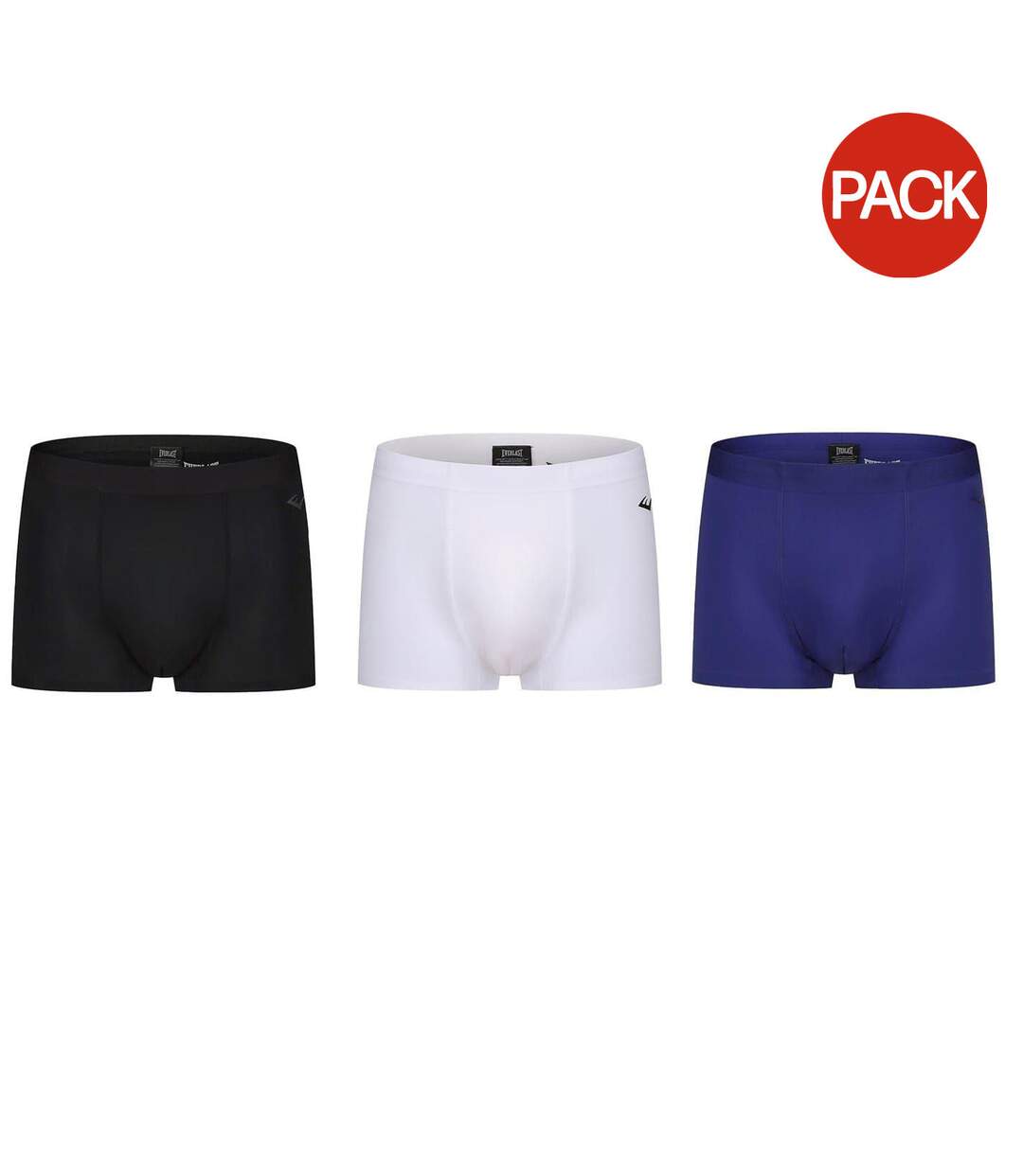 Lot De 3  Boxers Homme Noir Blanc Bleu Roi Everlast-1
