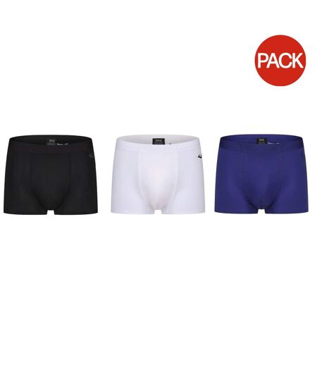 Lot De 3  Boxers Homme Noir Blanc Bleu Roi Everlast