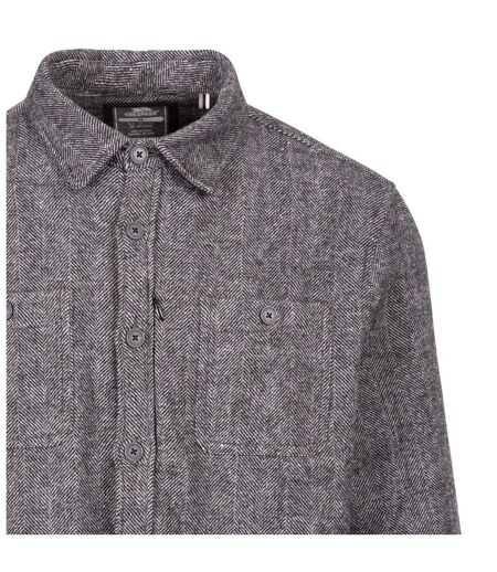 Chemise Manches Longues Motif/style Chevrons Homme Gris Chevrons Trespass