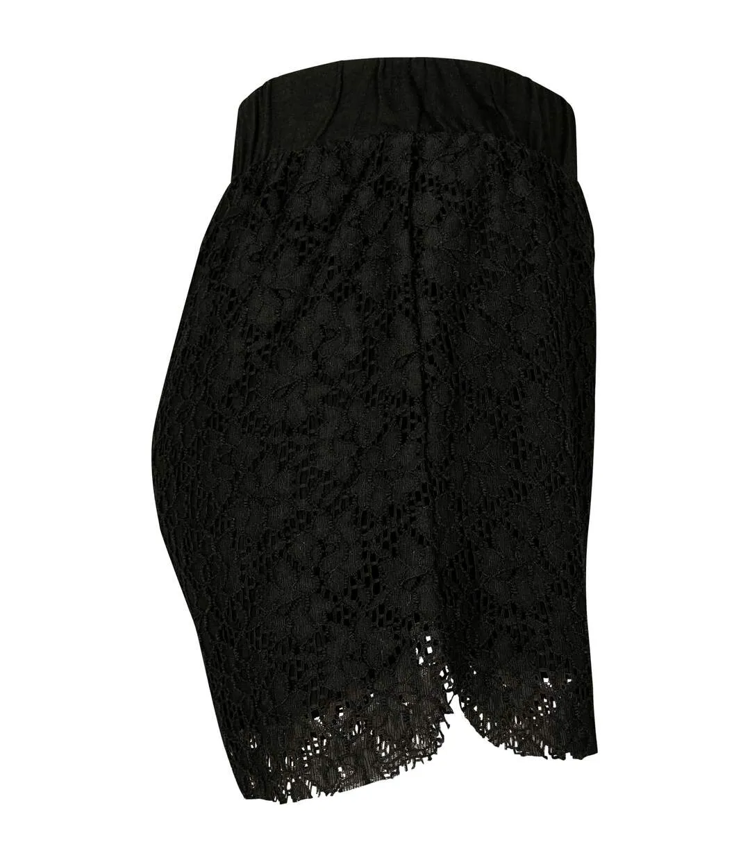 Womens/ladies Lace Shorts Black Urban Classics-4