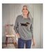 Womens/ladies Dog With Bow Jumper Grey Marl WoolOvers-3