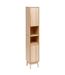 Colonne 2 portes effet bois naturel ABANA - Beige-1