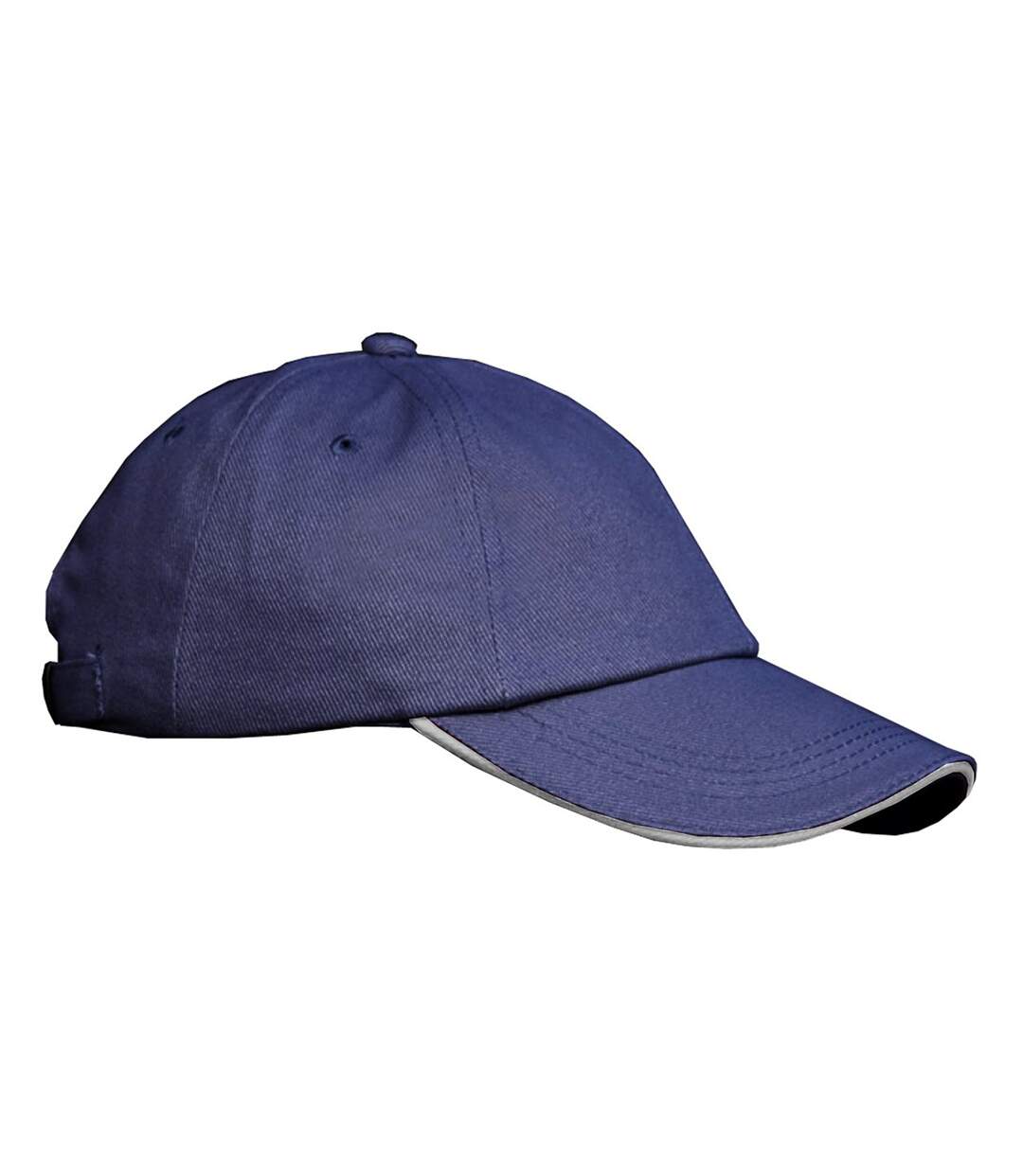 Casquette uni profil bas 100% coton adulte unisexe bleu marine/blanc Result-2