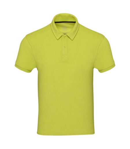 Unisex Adult Akoya Terrycloth Recycled Polo Shirt Lime Elevate NXT