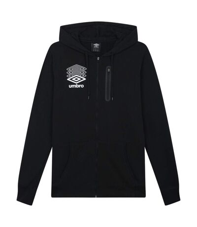 Mens terrace full zip hoodie black Umbro