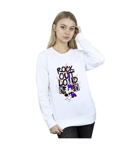 Disney Sweatshirt Mickey Mouse Rock Out Loud - Femmes/Dames (Blanc) - UTBI29195