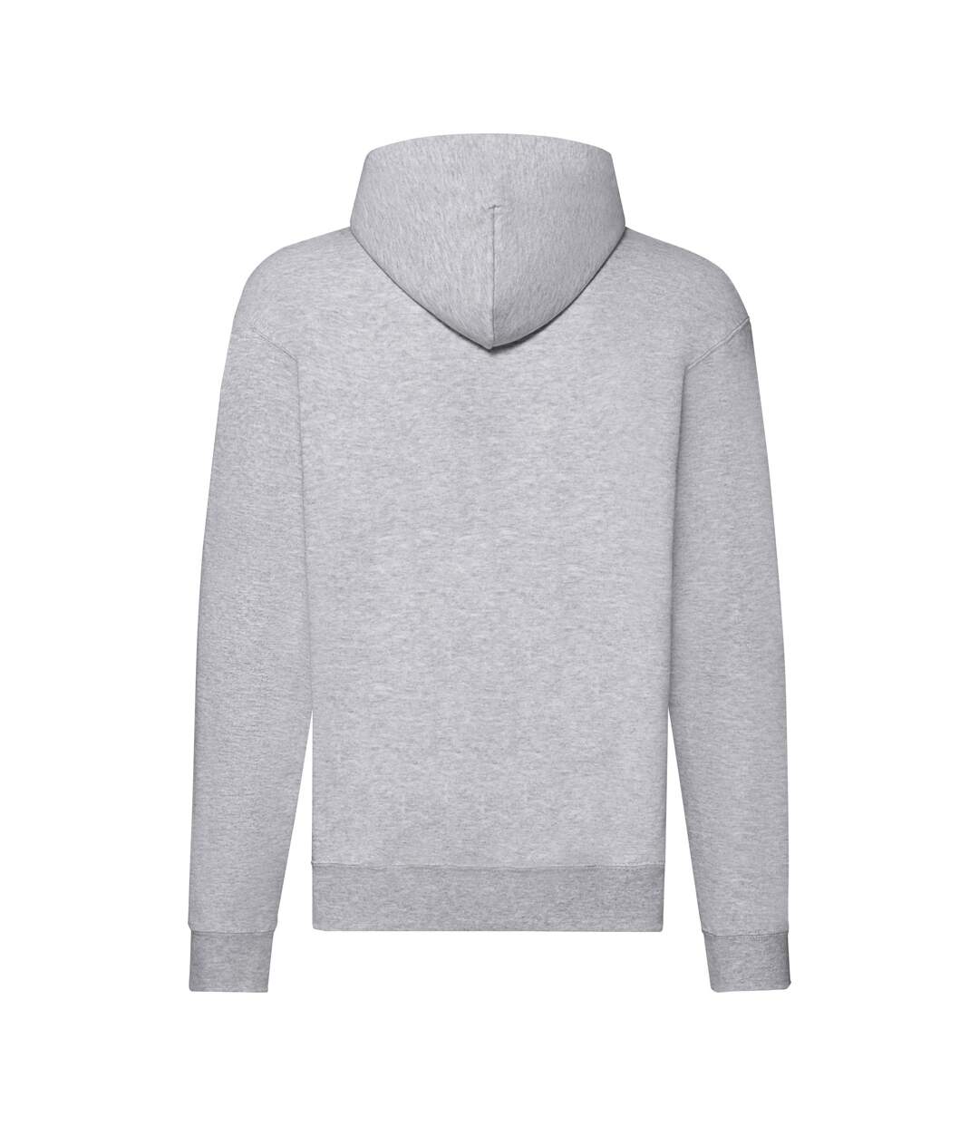 Mens Classic Heather Zipped Hoodie Heather Grey Fruit Of The Loom-2