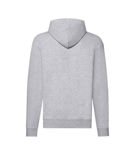 Mens Classic Heather Zipped Hoodie Heather Grey Fruit Of The Loom