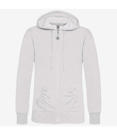 B&C - Sweatshirt à capuche et fermeture zippée - Femme (Blanc) - UTBC2014