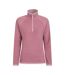 Womens/ladies montana half zip fleece top light pink Mountain Warehouse