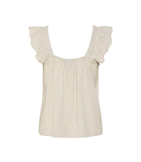 Débardeur beige femme pieces pia