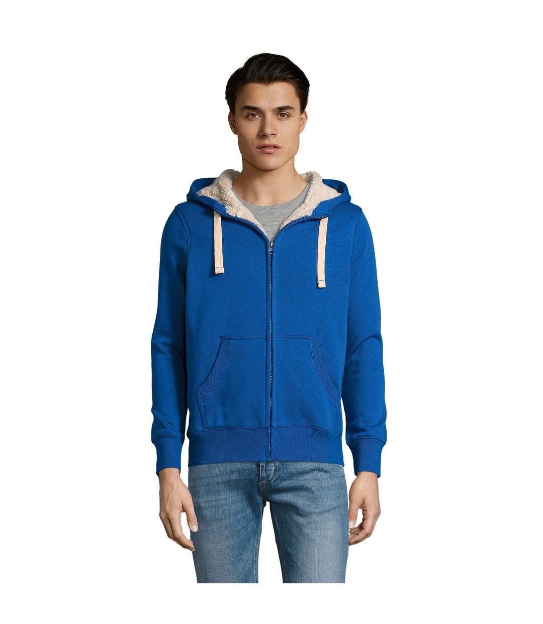 SOLS Sherpa - Sweatshirt à capuche et fermeture zippée - Homme (Bleu roi) - UTPC512