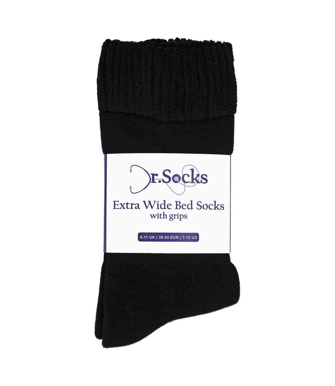 Mens Extra Wide Winter Bed Socks with Grips | Non Slip Thermal Sleep Socks-2