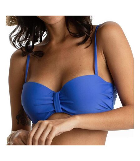 Haut de bikini bandeau bleu roi femme sun project 1613