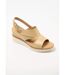Sandales largeur confort compensées cuir-1