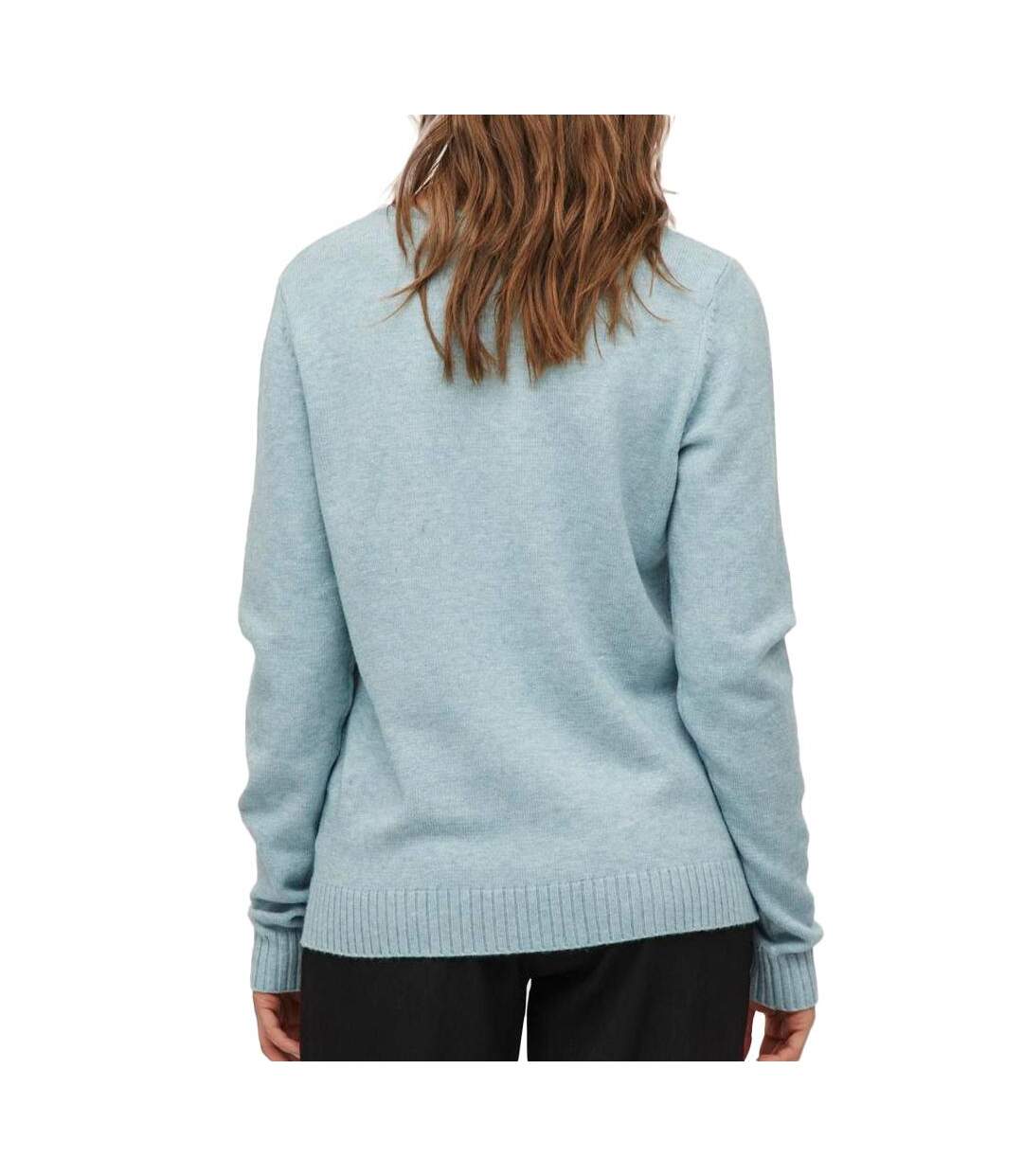 Pull Col V Vert d'Eau Femme Vila 69 - L-2