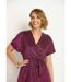 Robe courte cache-coeur motif métallisé-3