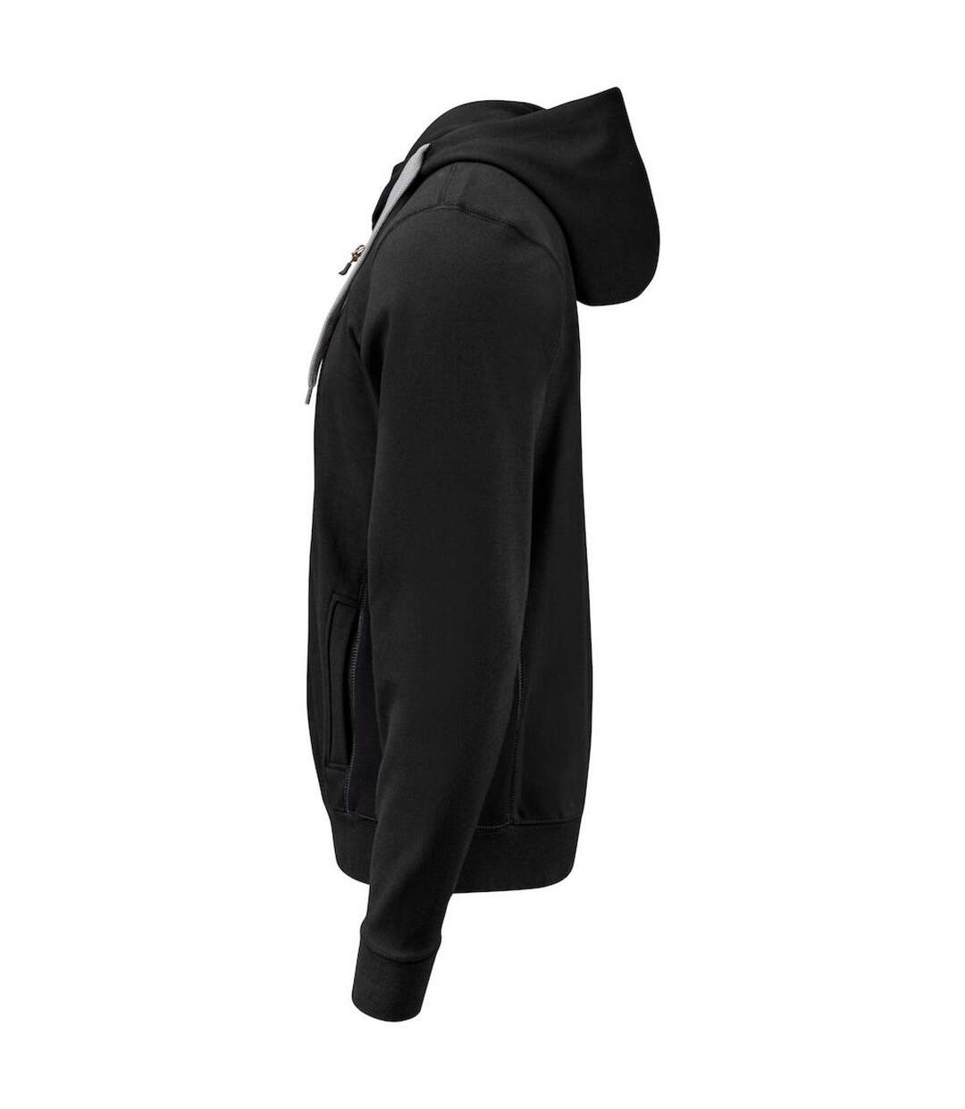 Unisex Adult Full Zip Hoodie Black Jobman-4