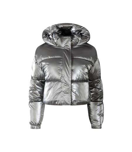 Doudoune Matelassée Motif/style Métallisé Femme Gris Minoti