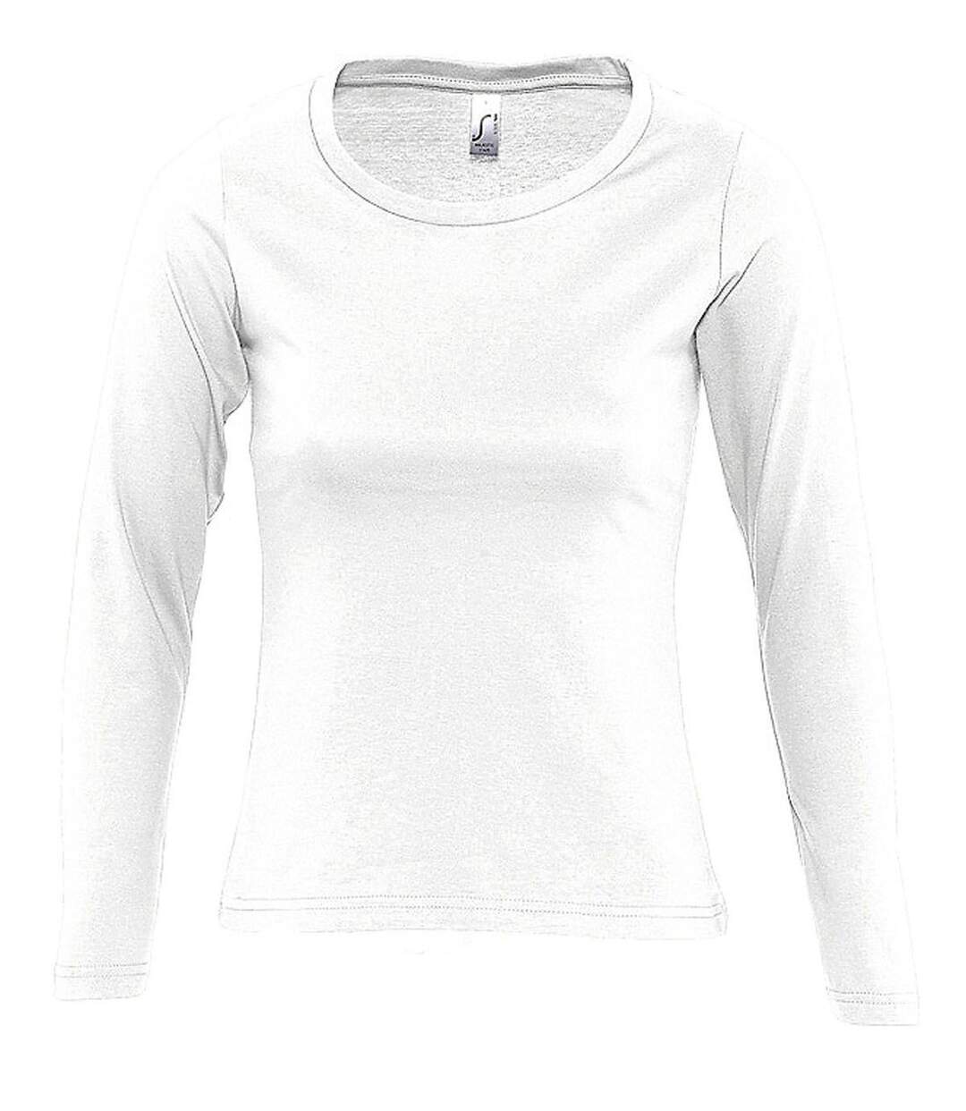 T-shirt manches longues FEMME - 11425 - blanc