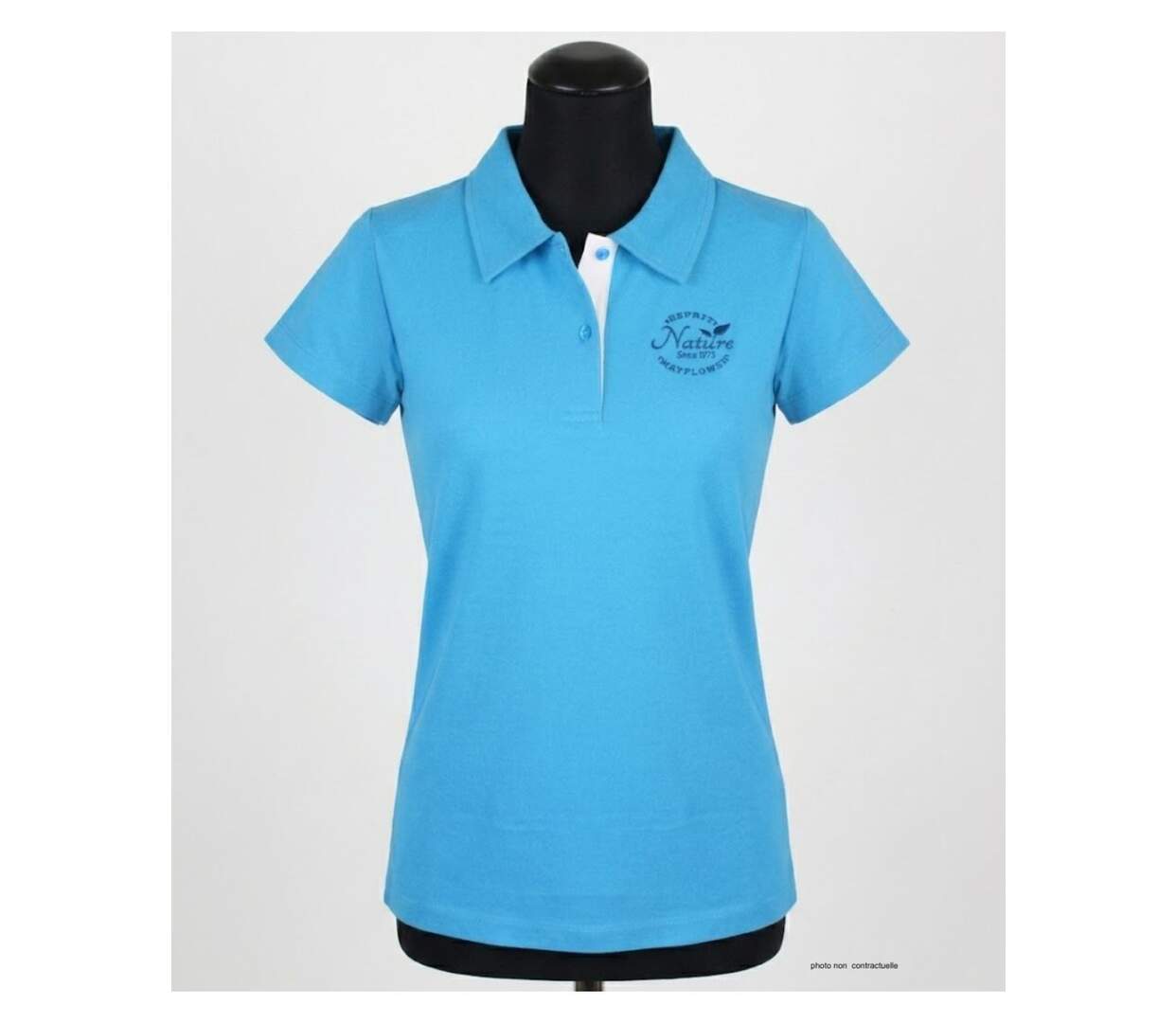 Polo MAYFLOWER LEONOR1 bleu en maille piquée : le style sport-chic-3