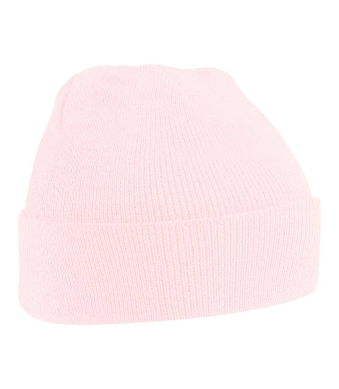 Bonnet à revers mixte rose pastel Beechfield