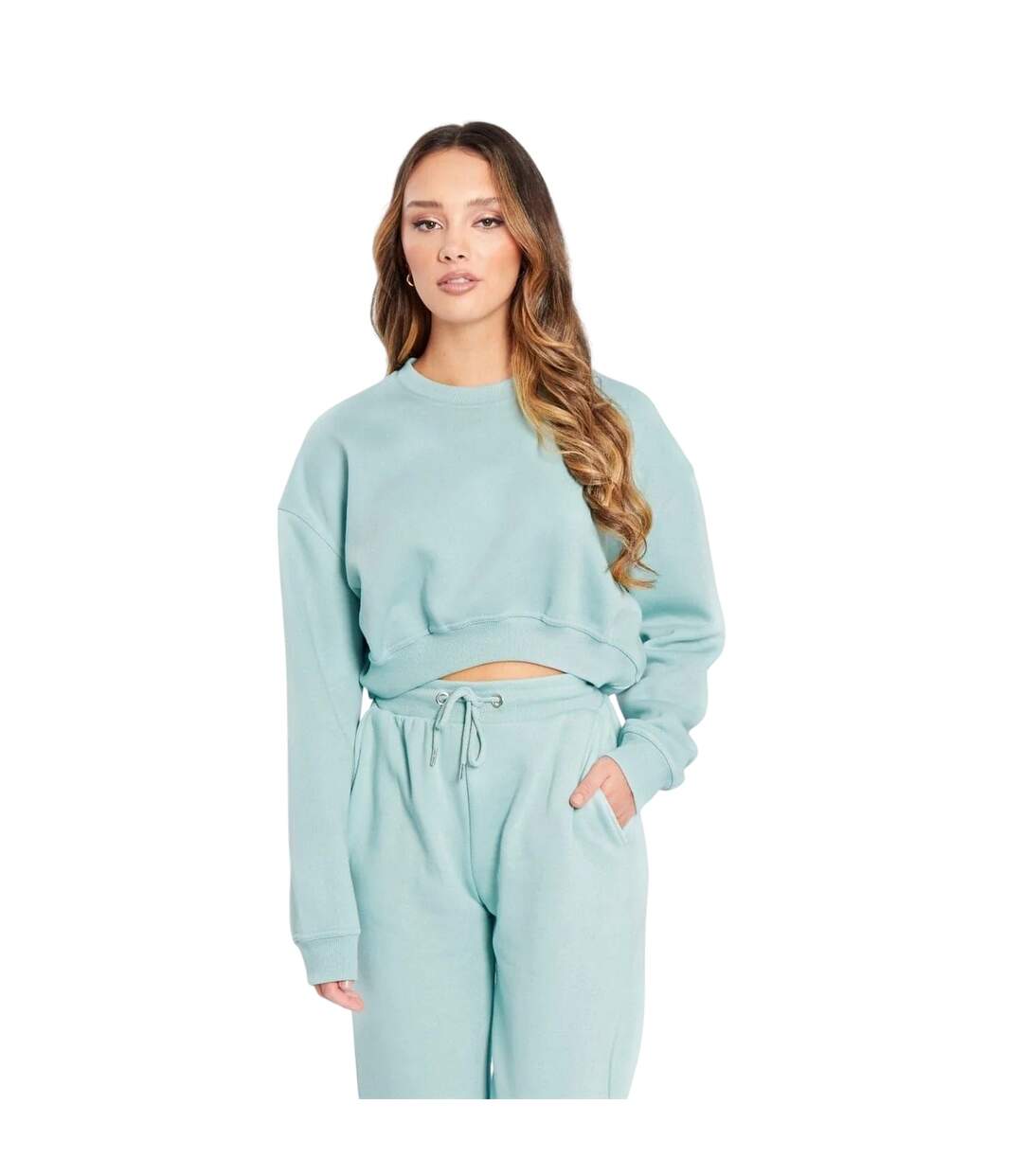 Sweat Femme Vert De Gris Clair Be You-2