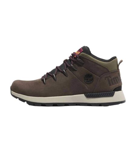 Mens Sprint Trekker Leather Lace Up Mid Boots Brown Timberland