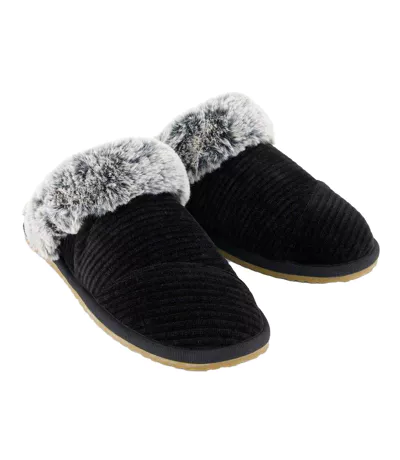 Womens/ladies Valerie Slippers Black Toms