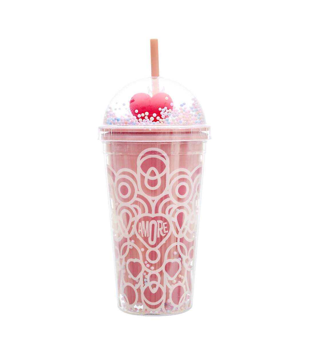 Gobelet de Transport Cœur 45cl Rose-1