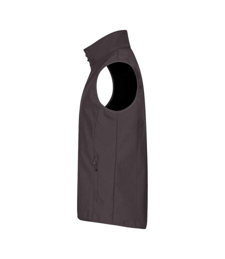 Mens Classic Soft Shell Jacket Dark Grey Clique