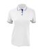 Polo À Manches Courtes  St. Mellion Pour Femme Blanc Bleu Marine Kustom Kit-2