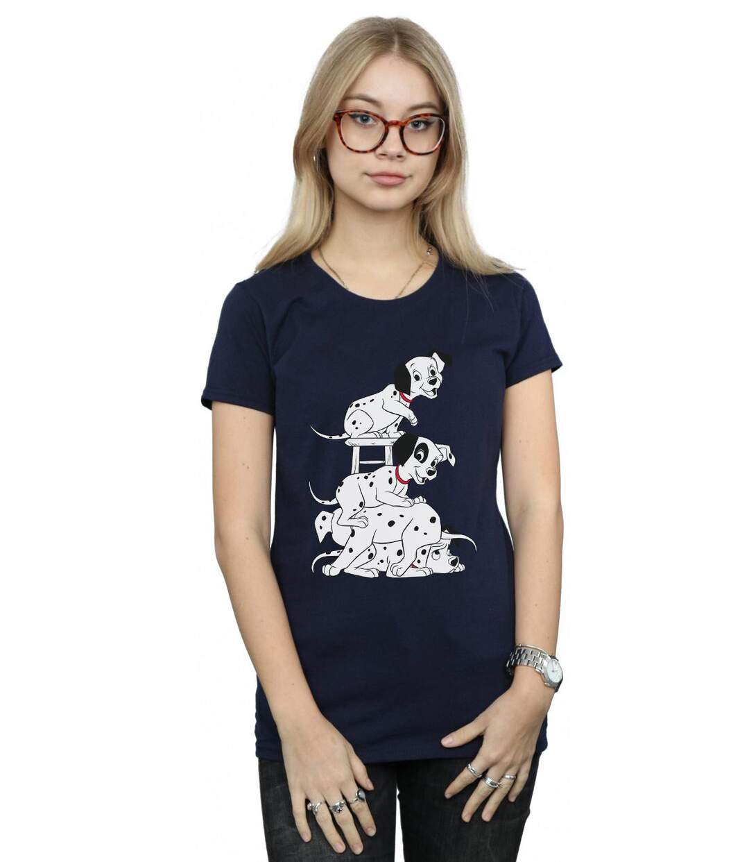 Disney T-shirt en coton Femme/Ladies 101 Dalmatians Chair (Bleu marine) - UTBI14865-2