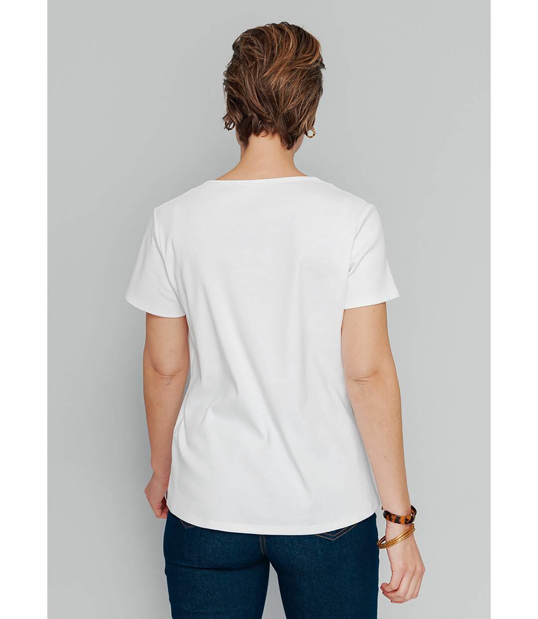 T-shirt motif floral avec broderies-2