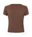 Womens/ladies Cropped T-shirt Brown Nike-2