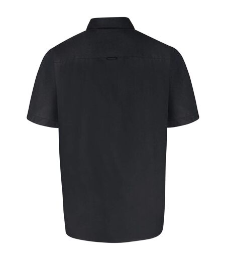 Mens james oxford kingsize short-sleeved shirt black Duke