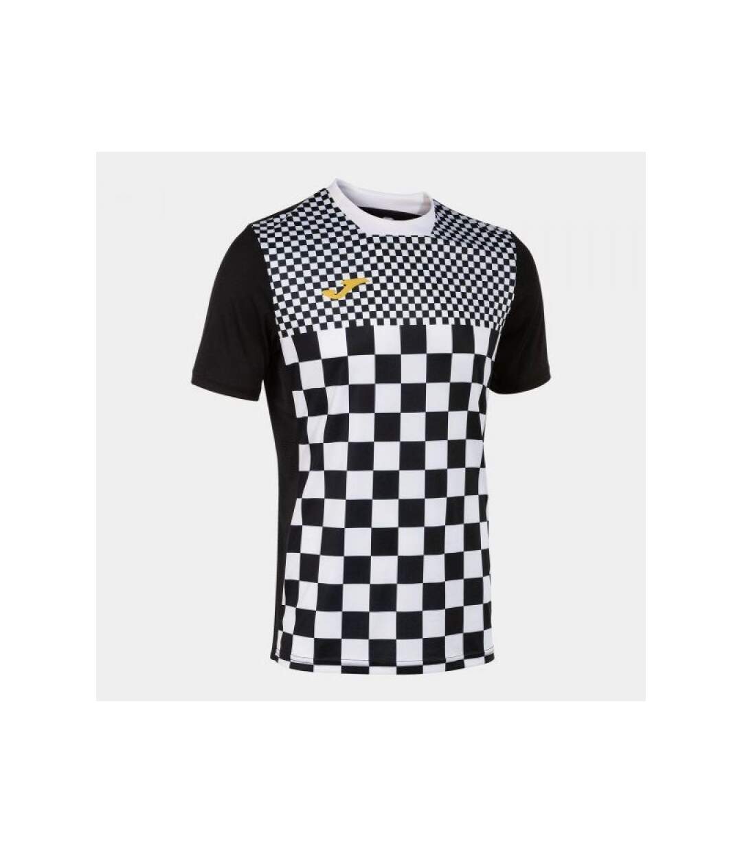 T-shirt Motif/style Damier Flag Homme Blanc Noir Joma-1